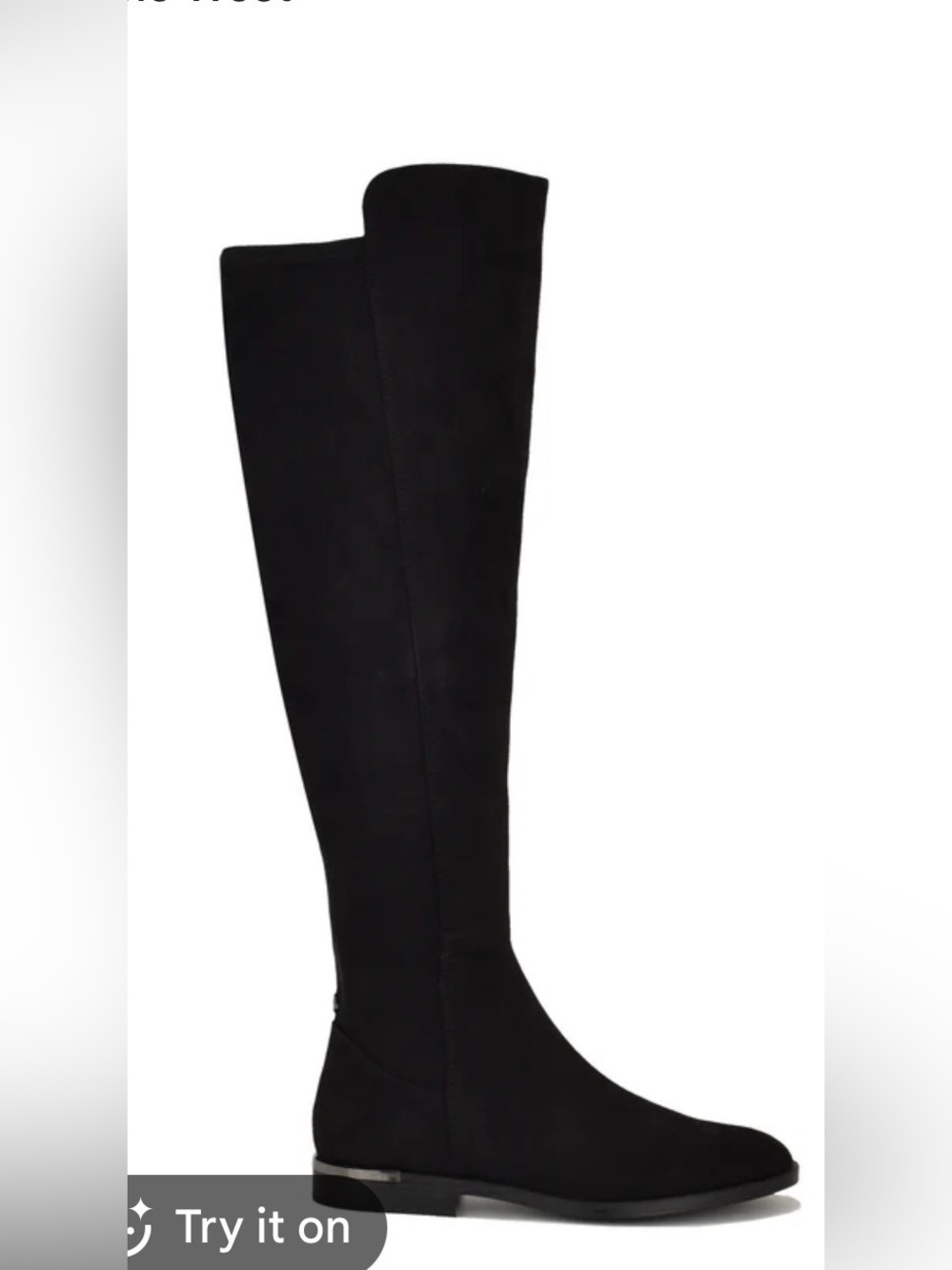 Nine West Alaire Black Suede Over-the-Knee Boots. NWOT